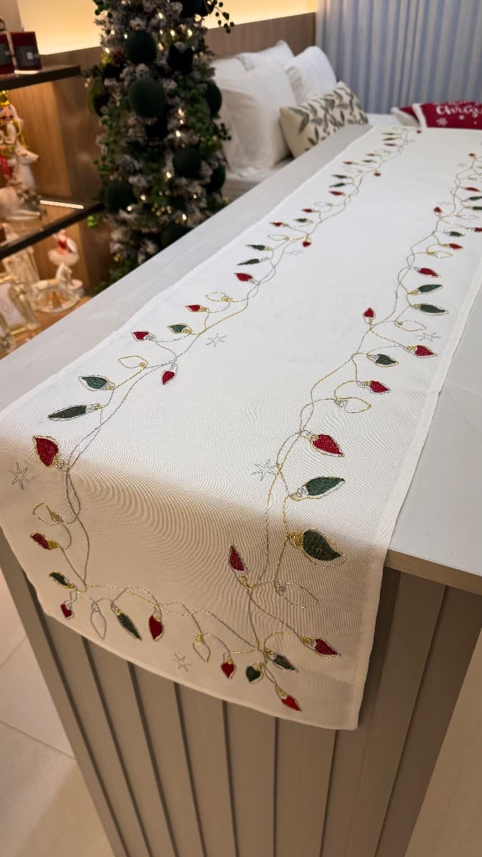 Caminho de Mesa Natalino - Luzes de Natal
