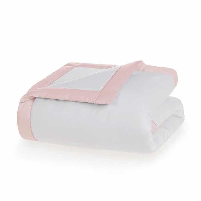 Edredom Trussardi 100% Algodão Egípcio Branco/Rosa