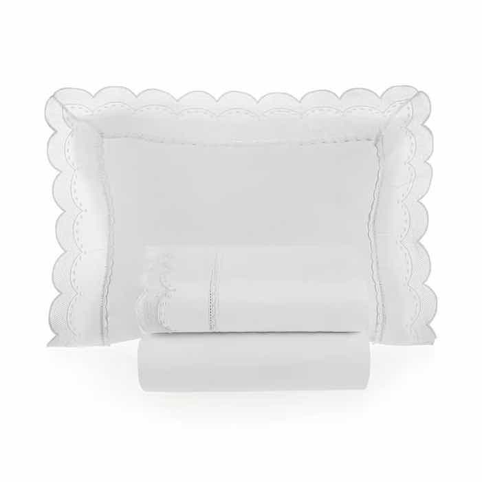 Jogo de berço Trussardi 100% Algodão Egípcio Renda Branco