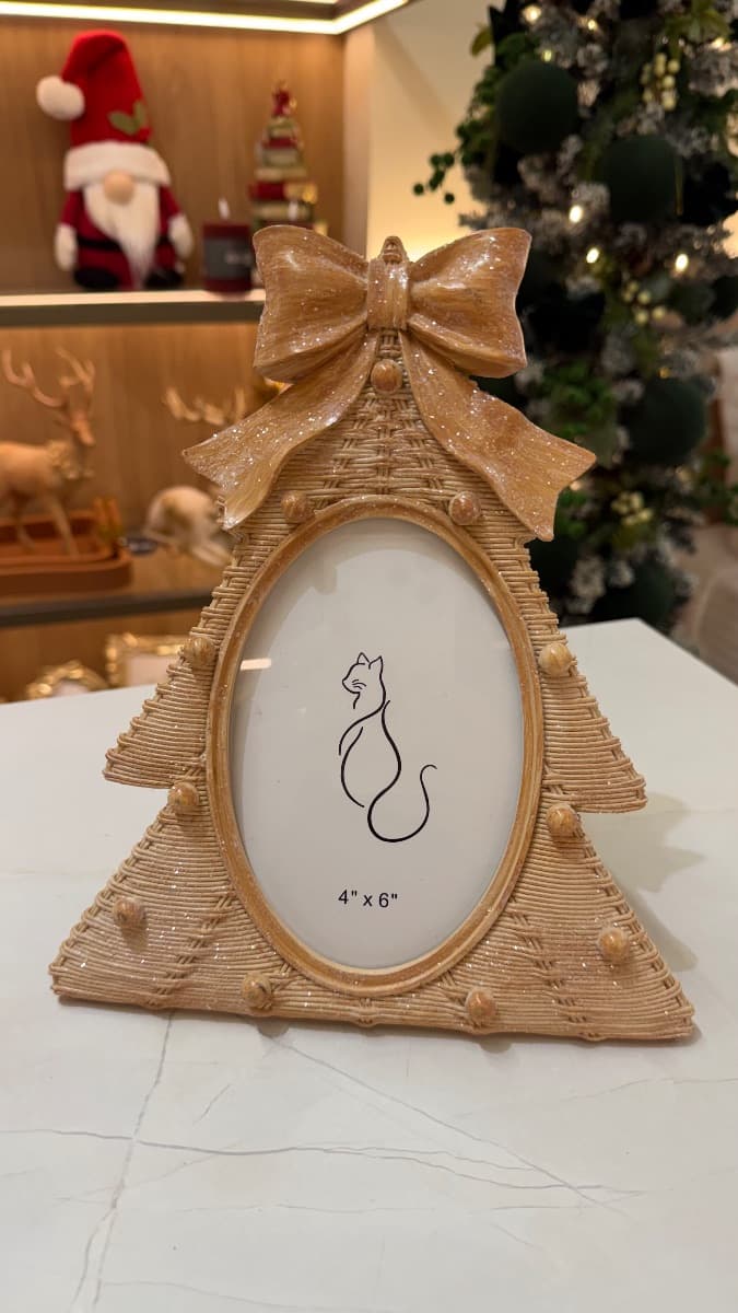 Porta-Retrato Decorativo em Formato de Árvore de Natal – 25,1 cm