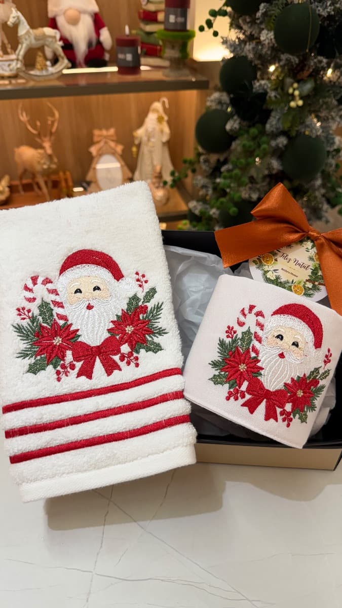 Kit Lavabo Ponto Cheio Papai Noel