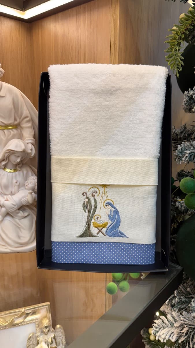 Toalha de Lavabo Linho Sagrada Família