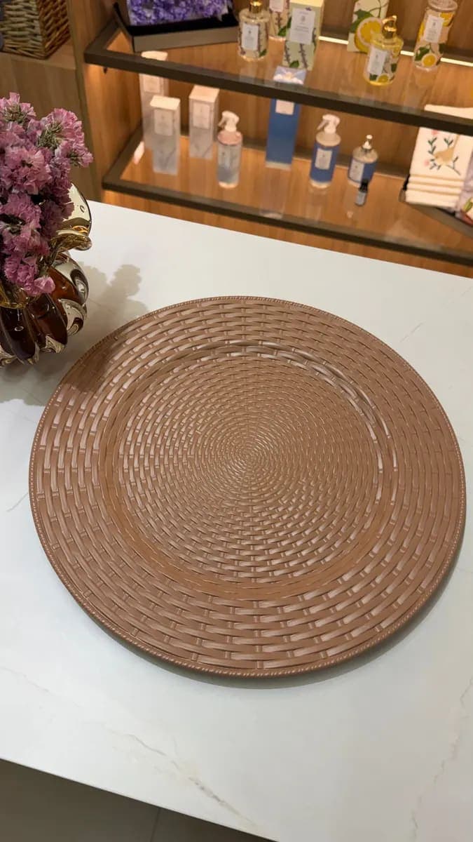 Sousplat Trançado Bege - 33cm
