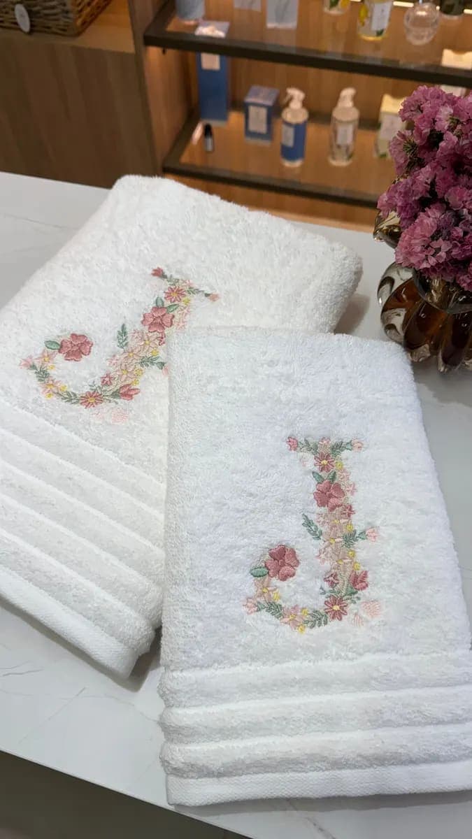 Jogo de Toalhas de Banho e Rosto Trussardi – Floral Pastel