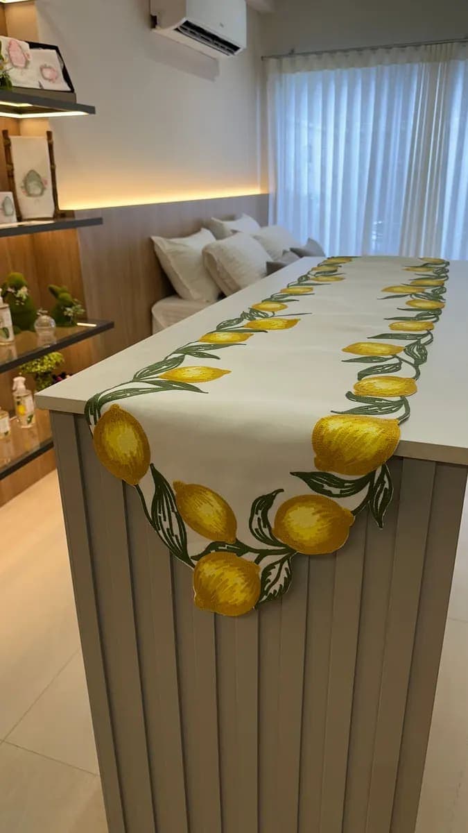 Trilho de Mesa Decorativo – Limão Siciliano
