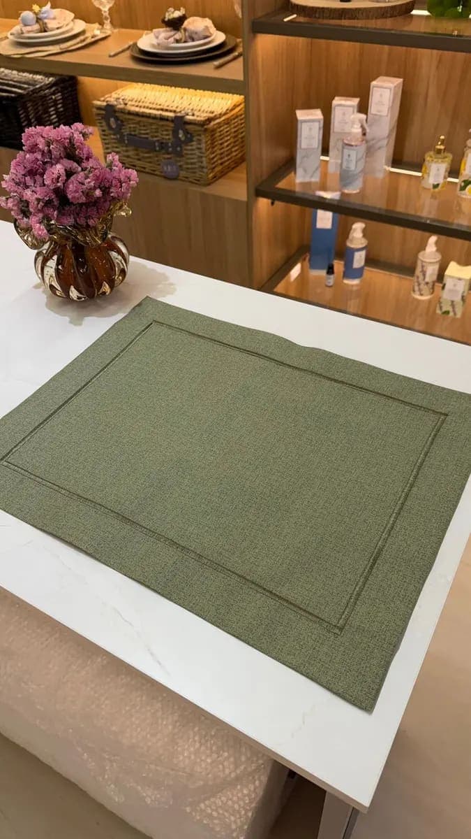 Lugar Americano Aquacblock - Verde Musgo