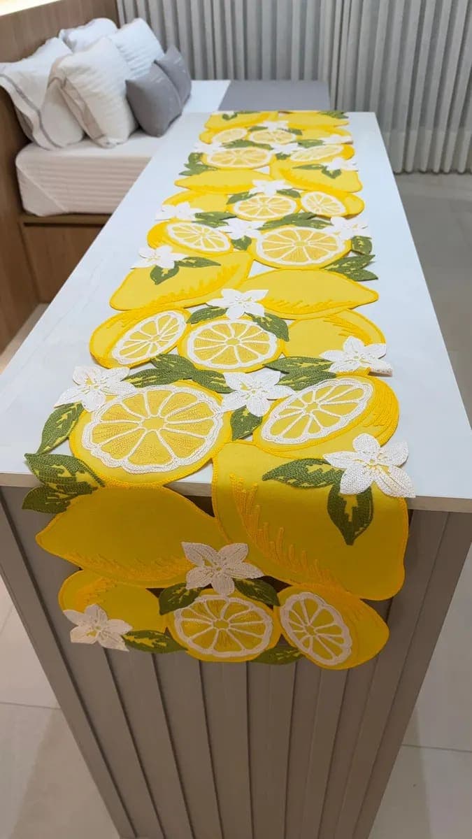 Trilho de Mesa Decorativo – Limões Sicilianos