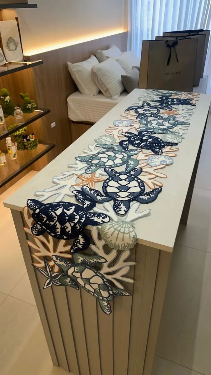 Trilho de Mesa Decorativo – Marinho
