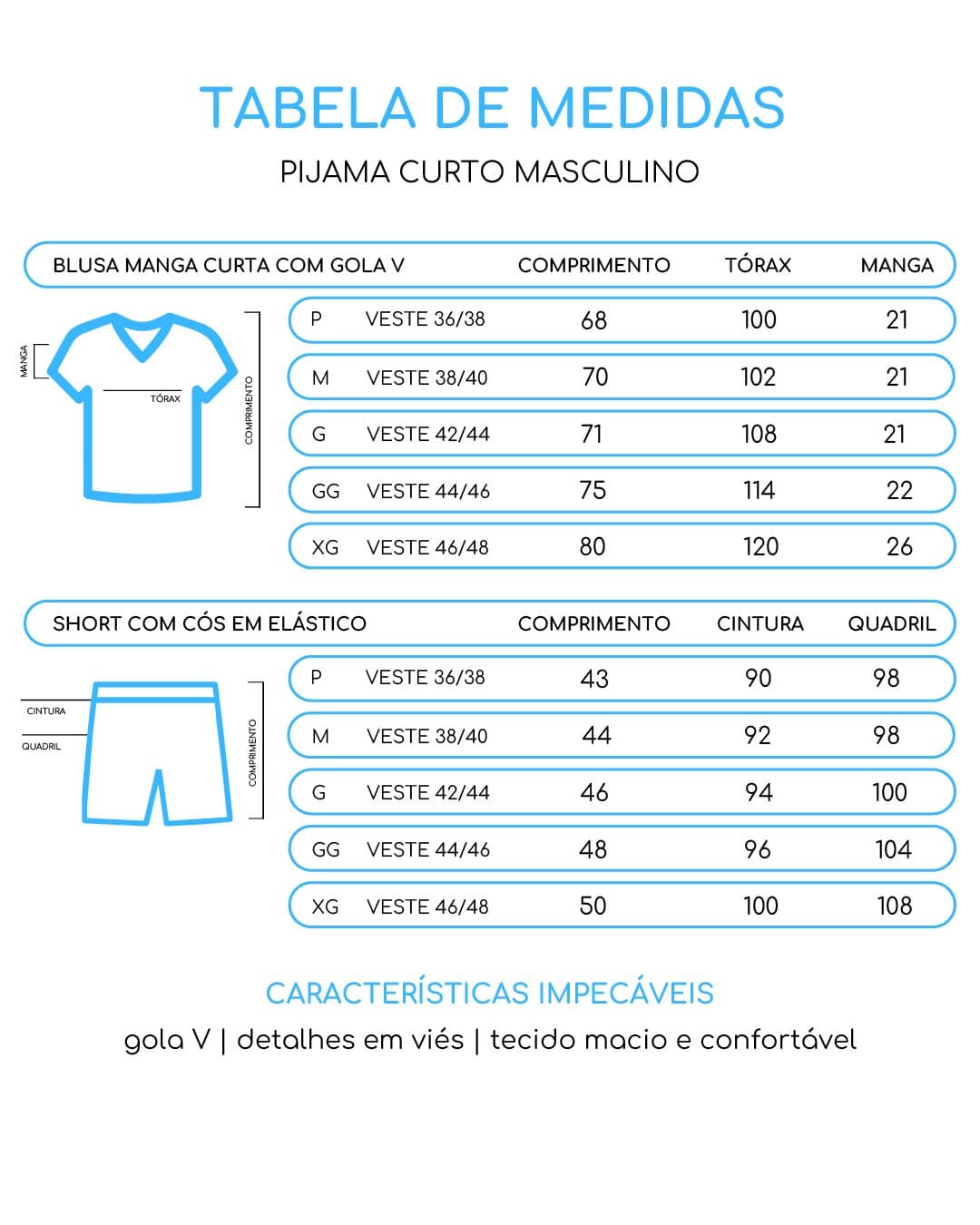 Pijama Masculino Curto - Boneco de Neve — imagem 3