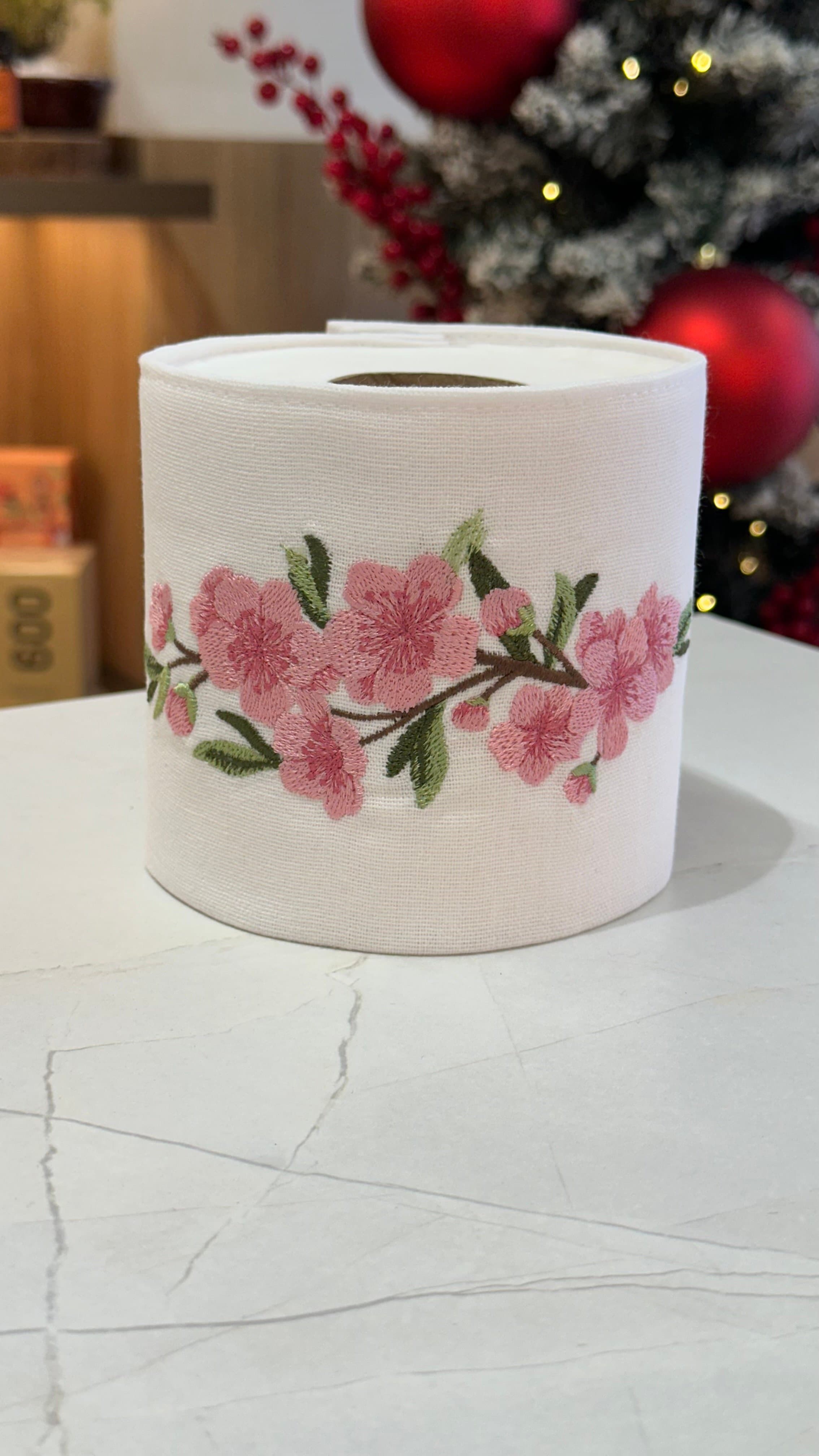 Toalha Lavabo e Porta Papel H - Flor de Cerejeira — imagem 3