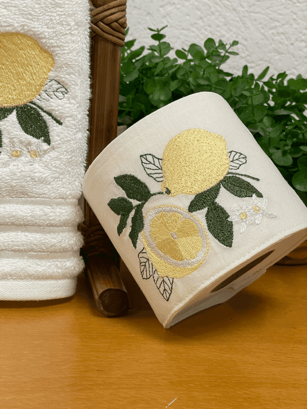 Toalha Lavabo e Porta Papel H Limão Siciliano — imagem 1