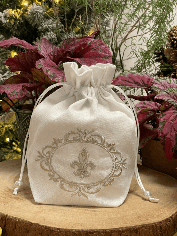 Porta Papel Higiênico Monograma Flor de Lis