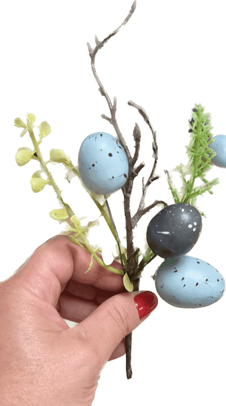 Galho Pick Decorativo de Páscoa com Ovo - 21cm
