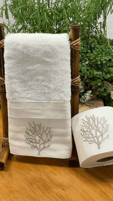 Toalha Lavabo e Porta Papel H Coral Fendi — imagem 2