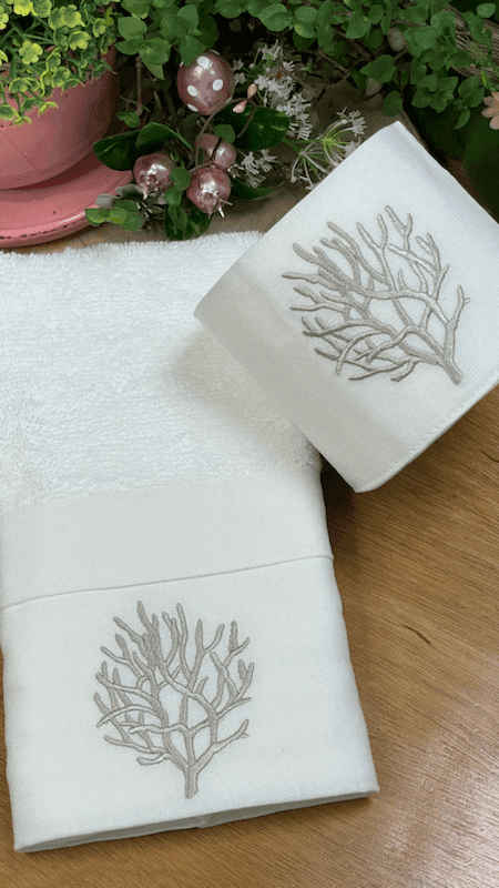 Toalha Lavabo e Porta Papel H Coral Fendi