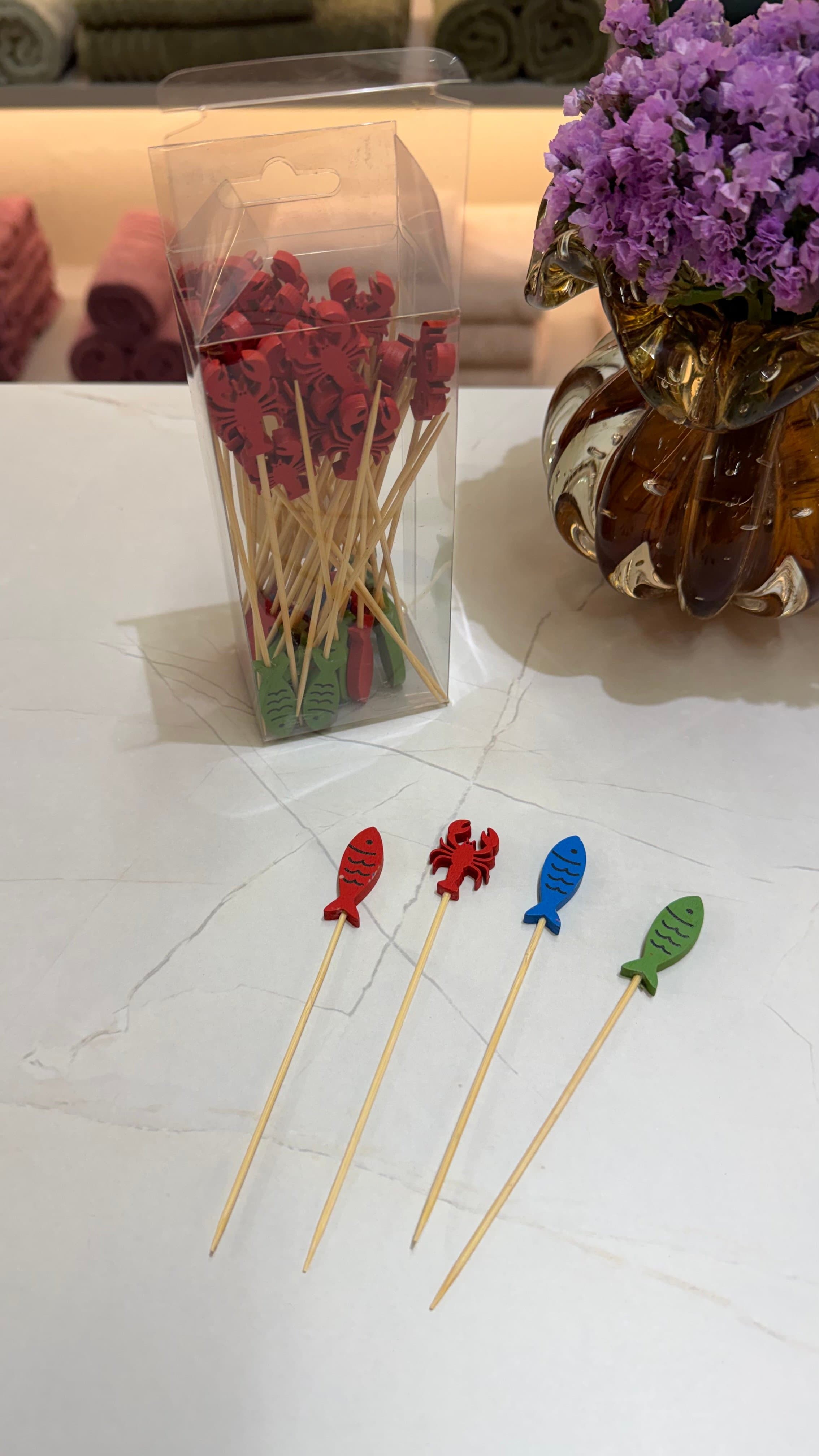 Palito para Aperitivo Bambu Marine 12cm – 50 Peças — imagem 1